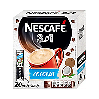 Кофе растворимый Nescafe 3 в 1 Coconut, 20 стиков по 13 г.