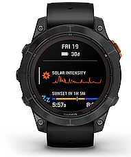 Смарт-годинник Garmin fenix 7 Pro – Solar Edition Slate Grey with Black Band, фото 3