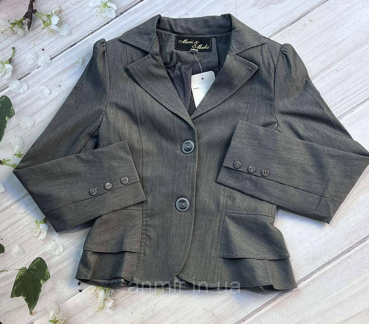 Купить Школьный пиджак на подкладке детский для девочки размер 7-10 лет ...