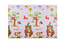 Дитячий складний килимок двостороннійВедмідь з совою01/Потяг06   200х180х1см +сумка, фото 4