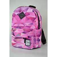 Школьный детский рюкзак с узором для девочки с зайчиками Розовый узор