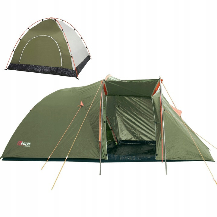 3х местная палатка туристическая, тактическая с тамбуром Abarqs Stella ...