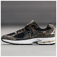 Мужские кроссовки New Balance 2002R Dark Grey White, замшевые нью беланс 2002 ню беленс нб, NB 2002R