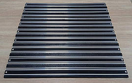 Килимок алюмінієвий придверний гума +щітка Нова 1250х800 мм