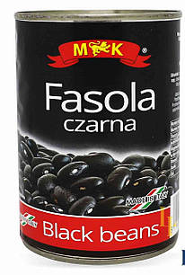 Фасоль чорна (боби) консервовані Fasola MK Czarna, 400 г у ж/б, Польща