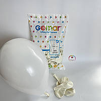 Повітряні кульки 10"  WHITE упаковка (#001) 100 шт GEMAR