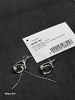 Шикарні жіночі Срібні сережки 925 проби з фіанітами Rh(покриті родієм), фото 7