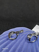 Шикарні жіночі Срібні сережки 925 проби з фіанітами Rh(покриті родієм), фото 9