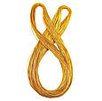 Прикраса для волосся шнур для афро кос дред плетена еластична мотузка в зачіску модна тасьма золотиста, фото 6