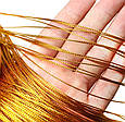 Прикраса для волосся шнур для афро кос дред плетена еластична мотузка в зачіску модна тасьма золотиста, фото 8
