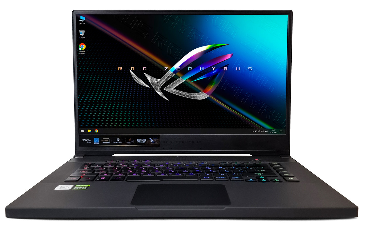 Ноутбук Asus ROG Zephyrus S15 GX502LXS: Core i7-10875H/ RAM 32 ГБ/ RTX 2080 SUPER/ SSD 1 ТБ/ 15.6" 300 Гц