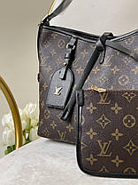 Жіноча сумка-шопер Louis Vuitton Cool Bag Brown екошкіра коричнева 1 відділення + гаманець на ремені LV, фото 4