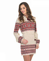 Туніка в'язана "Галина червона" 0423, фото 2