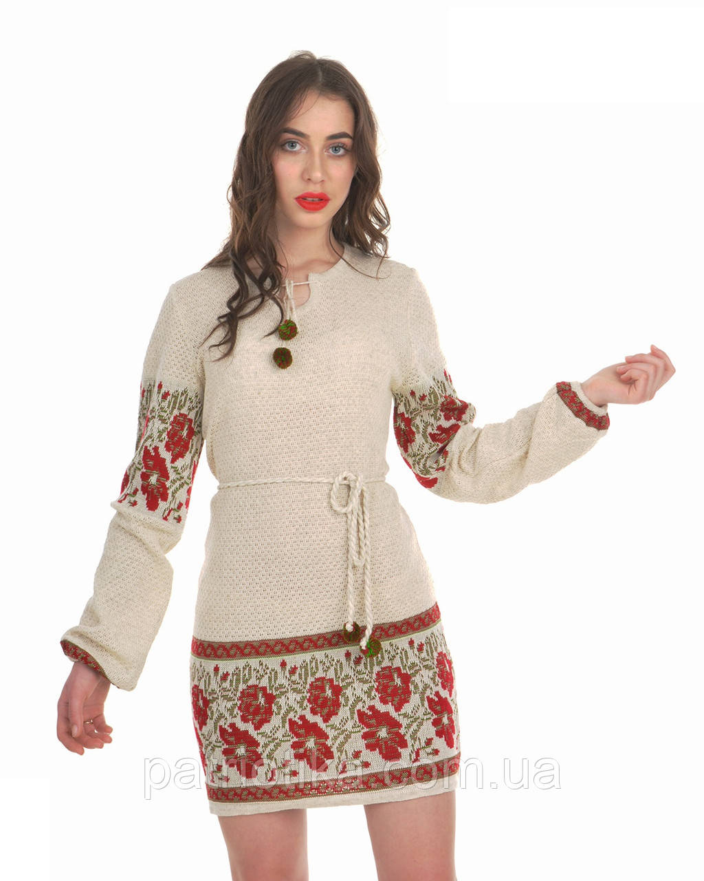 Туніка в'язана "Маки" 0401