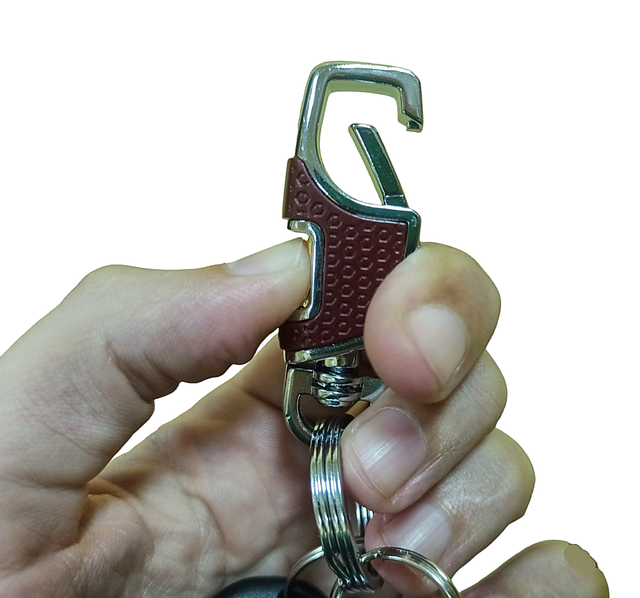 Брелок-карабін для ключів Omuda A3718 метал Бордовий Брелок-карабін для ключів Omuda A3718 метал Бордовий