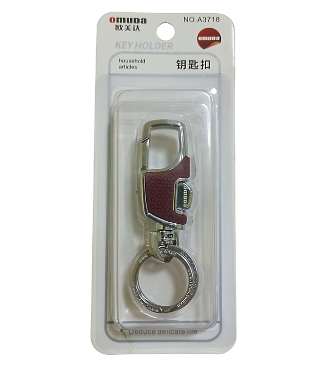 Брелок-карабін для ключів Omuda A3718 метал Бордовий Брелок-карабін для ключів Omuda A3718 метал Бордовий