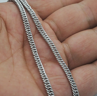 Цепочка двойное плетение 3 мм 60 см из нержавеющей стали