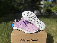 Фиолетовые лёгкие женские кроссовки с дышащей подошвой Restime