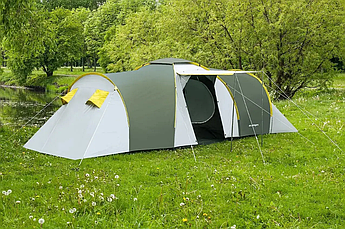 Двошаровий намет шестимісний туристичний NADIR 6 PRO зелений, Палатка туристична для відпочинку Shopik