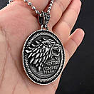 Кулон з фільму Гра престолів з нержавіючої медичної сталі «Stark», фото 3