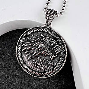 Кулон з фільму Гра престолів з нержавіючої медичної сталі «Stark»