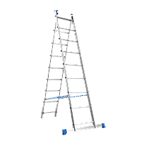 Лестница алюминиевая двухсекционная Меткас 3.3-4.4 м 9 ступеней (2H602009)