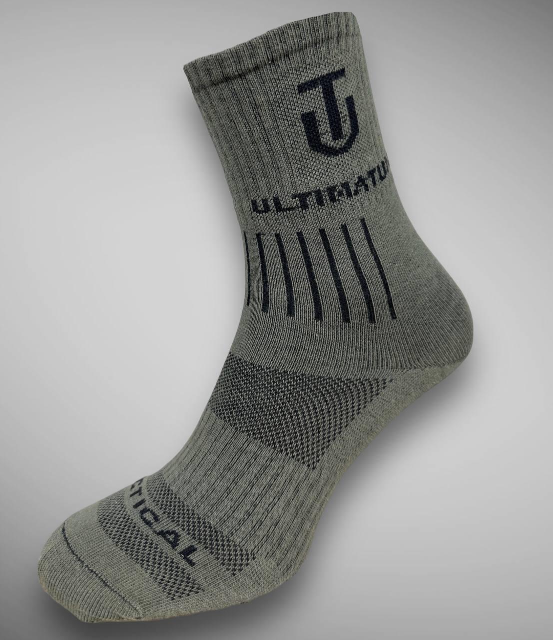 Шкарпетки ULTIMATUM Tactical високі Олива, трекінгові літні чоловічі шкарпетки під берци 43-46