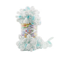 Alize PUFFY COLOR (Пуффи Колор) № 6491 (Пряжа, нитки для вязания руками)