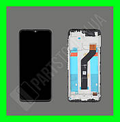 Дисплей Tecno Spark 7 із сенсором та рамкою, чорний (оригінальні комплектуючі)