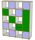 Стелаж для іграшок, стелаж дитячий Jerry ЛДСП DS-083-1, фото 2