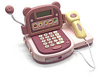 Кассовый аппарат детский со сканером микрофоном подсветка звук продукты ( 6763 A)