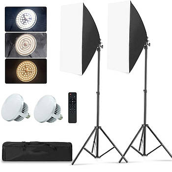 170Вт / 1700Вт Набір постійного світла Visico LED-170 Double Kit для фото та відеознімання