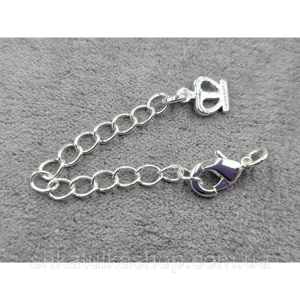 Застібка срібло з підвіскою 10мм Milano З43, фото 1