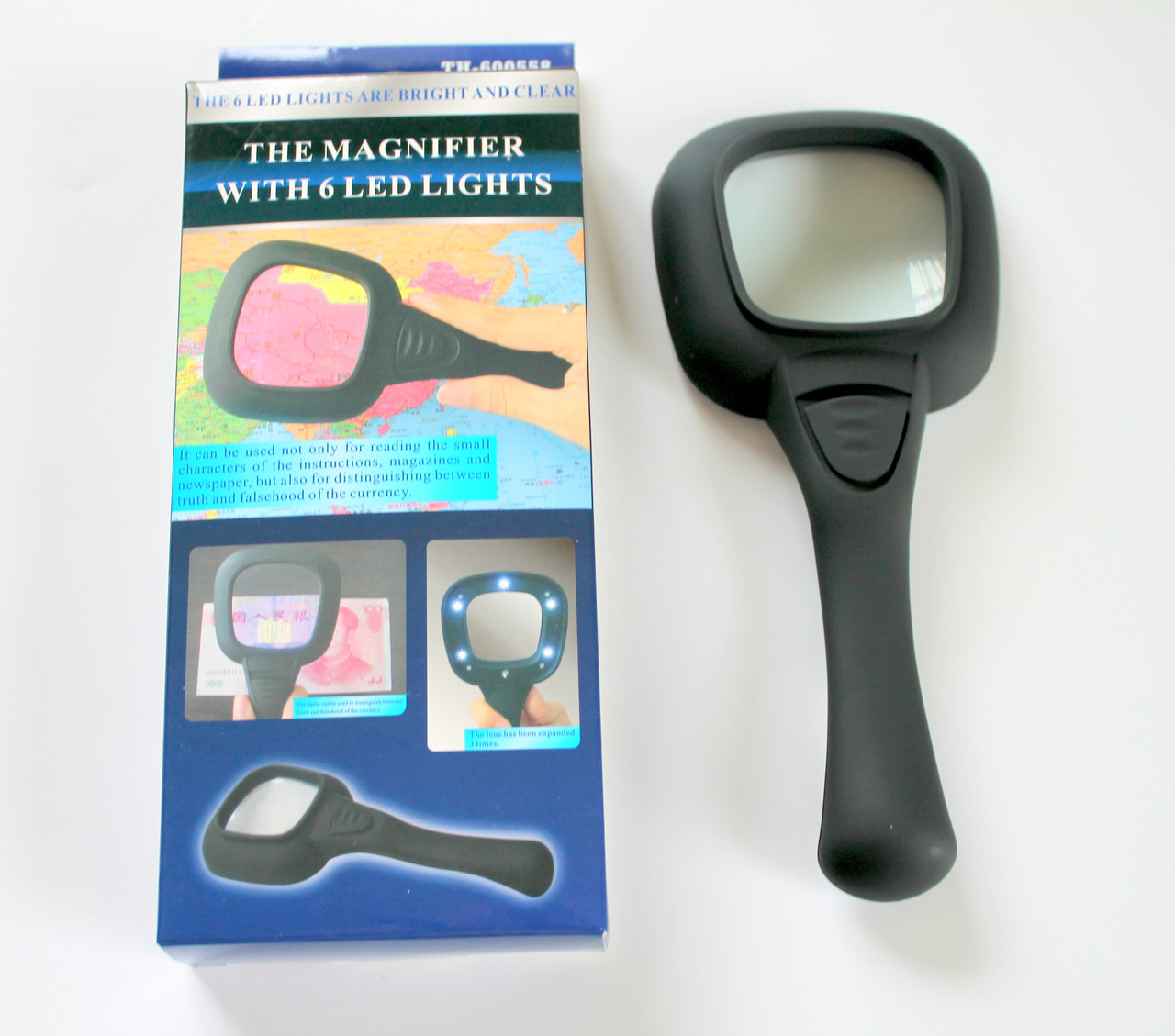 Лупа з підсвічуванням ручна Magnifier 600558