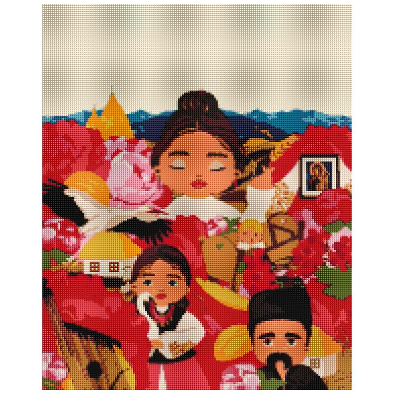 Алмазна мозаїка "Українські традиції" @ Лілі Демачковіч DBS1038 Brushme 40х50 см, фото 1