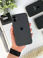 Чехол силиконовый с квадратными бортиками на iPhone 11 Серый
