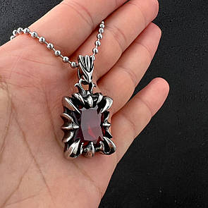 Кулон з нержавіючої медичної сталі "Червоне око дракона"