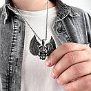Кулон з нержавіючої медичної сталі "Череп з крилами", фото 4
