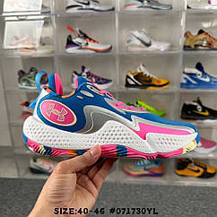 Under Armour Spawn 5 сині з рожевим чоловічими кросівками баскетбольні