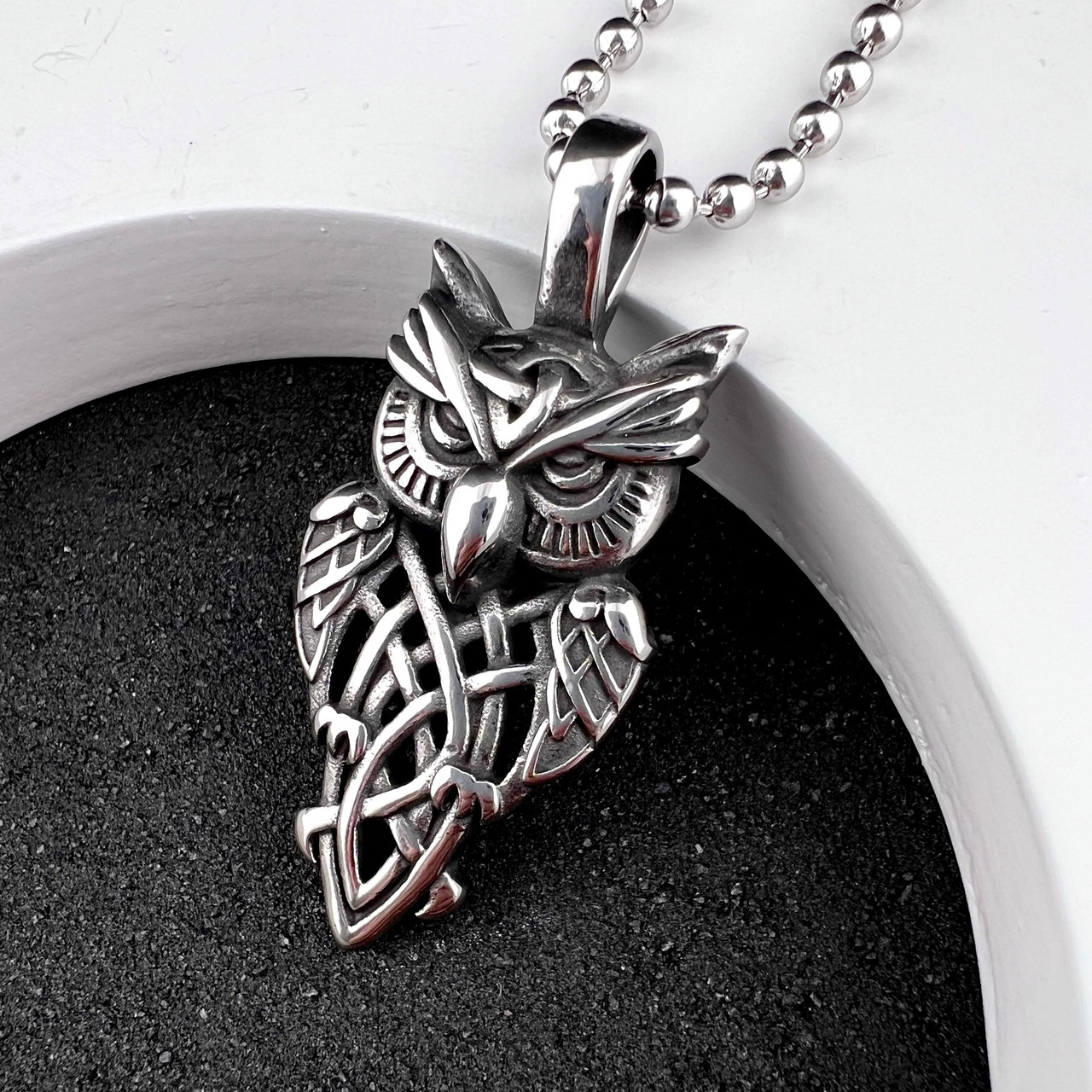 Кулон з нержавіючої медичної сталі "Сова", фото 1