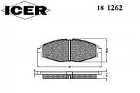 Колодки тормозные (передние) Daewoo Lanos 97-/Matiz 98- (Ake ICER 181262 CHEVROLET MATIZ (M200, M250),