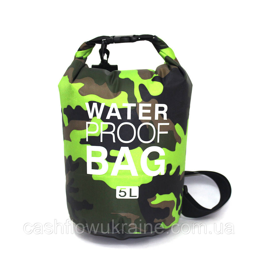 Гермомішок камуфляжний Water Proof 5L SH019 5L Зелений
