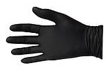 Рукавички нітрилові чорні L (PROFIT) 10 шт\уп, фото 4