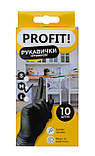 Рукавички нітрилові чорні L (PROFIT) 10 шт\уп, фото 2