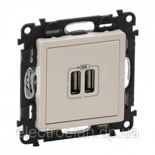 Розетка USB для заряджання подвійна, слонова кістка, 753512 Legrand Valena Life