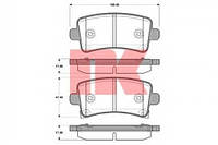 Гальмівні колодки дискові зад. Opel Insignia 08-/Saab 9-5 10- NK 223643 CHEVROLET MALIBU (V300), CHEVROLET