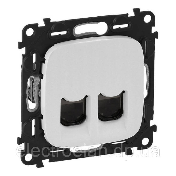 Розетка комп'ютерна RJ45 подвійна, білий, Valena ALLURE 753743 Legrand