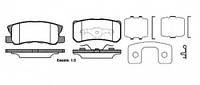 Гальмівні колодки задн. CITROËN C4/DODGE AVENGER/CALIBER/JEEP COMPASS 1.6-2.4 06- WOKING P903322 CHRYSLER