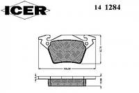 Колодки тормозные (задние) Vito (W638) 98- CDI (Bosch) ICER 141284 MERCEDES-BENZ V-CLASS (638/2),