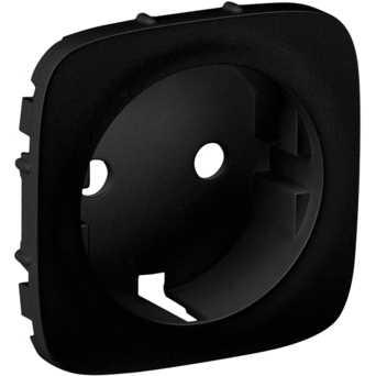 Лицьова панель розетки із заземленням, антрацит, Valena 755208 Legrand, фото 1